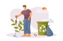 پیش‌نمایش فایل man-take-care-of-environment-and-clean-up-garbage-12163161 از پک متفرقه