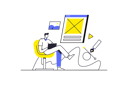 پیش‌نمایش فایل graphic-designer-doing-designing-work-12162880 از پک فعالیت آنلاین