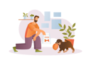 پیش‌نمایش فایل beard-man-playing-ball-with-his-dog-12163095 از پک کسب و کار