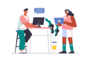 پیش‌نمایش فایل girl-and-man-doing-programming-work-12163110 از پک کسب و کار