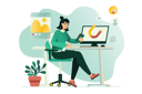 پیش‌نمایش فایل female-marketer-pays-main-attention-to-work-in-social-networks-12163254 از پک متفرقه