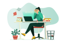 پیش‌نمایش فایل female-office-worker-trying-to-complete-large-volume-of-work-before-deadline-12163240 از پک متفرقه