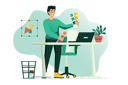 پیش‌نمایش فایل male-designer-selects-color-palettes-for-projects-12163242 از پک متفرقه