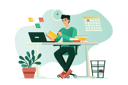 پیش‌نمایش فایل office-worker-planing-work-schedule-12163250 از پک متفرقه