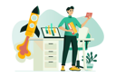 پیش‌نمایش فایل young-businessman-learning-all-intricacies-of-startup-12163236 از پک متفرقه