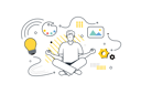 پیش‌نمایش فایل creative-designer-works-on-generating-cool-ideas-12162754 از پک فعالیت دیجیتال