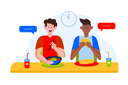 پیش‌نمایش فایل friends-have-lunch-in-the-school-canteen-between-lessons-12162786 از پک مدرسه