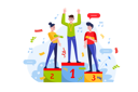پیش‌نمایش فایل prize-winners-of-school-olympiad-stand-on-podium-for-awarding-12162778 از پک مدرسه