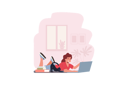 پیش‌نمایش فایل girl-doing-homework-school-12162709 از پک فعالیت افراد