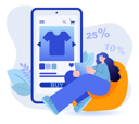 پیش‌نمایش فایل woman-shopping-apparels-from-e-commerce-app-4316086 از پک اینترنت اشیاء