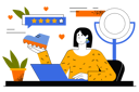 پیش‌نمایش فایل blogger-doing-product-review-4316257 از پک مفهوم وب