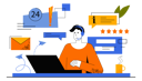 پیش‌نمایش فایل customer-support-4316241 از پک مفهوم وب