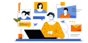 پیش‌نمایش فایل online-business-video-conference-4316244 از پک مفهوم وب