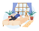پیش‌نمایش فایل man-and-pet-dog-on-bed-in-front-of-window-4379648 از پک مردم روی تخت