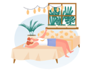 پیش‌نمایش فایل young-girl-listening-music-while-lying-on-bed-4379649 از پک مردم روی تخت