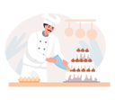 پیش‌نمایش فایل chef-preparing-cake-4380749 از پک آماده‌سازی غذا