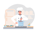 پیش‌نمایش فایل female-chef-cooking-food-4380742 از پک آماده‌سازی غذا