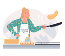 پیش‌نمایش فایل woman-cooking-egg-fry-4380747 از پک آماده‌سازی غذا