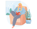 پیش‌نمایش فایل woman-reading-book-on-sofa-4379613 از پک فعالیت‌های مردم