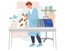 پیش‌نمایش فایل animal-doctor-doing-check-up-of-dog-4379663 از پک مردم همراه حیوان خانگی