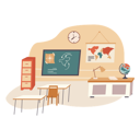پیش‌نمایش فایل geography-class-4375454 از پک فضای داخلی مدرسه
