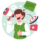 پیش‌نمایش فایل businessman-doing-megaphone-marketing-8670934 از پک بازاریابی جوالین