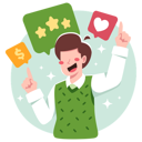 پیش‌نمایش فایل businessman-get-good-reviews-and-sales-8670937 از پک بازاریابی جوالین