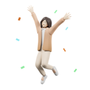 پیش‌نمایش فایل girl-celebrating-8037869 از پک کاراکتر زن