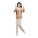 پیش‌نمایش فایل woman-giving-korean-love-hand-8037810 از پک کاراکتر زن