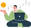 پیش‌نمایش فایل businessman-doing-bitcoin-trading-9915453 از پک ارز دیجیتال