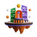 پیش‌نمایش فایل virtual-city-11965841 از پک متاورس و واقعیت مجازی