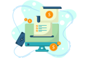 پیش‌نمایش فایل online-shopping-bill-8330914 از پک فروشگاه آنلاین