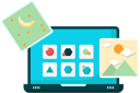 پیش‌نمایش فایل photo-gallery-on-laptop-8634679 از پک گالری عکس