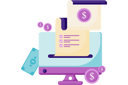 پیش‌نمایش فایل online-shopping-bill-9608967 از پک فروشگاه آنلاین