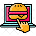 پیش‌نمایش فایل burger-order-laptop-4878980 از پک تحویل فست فود