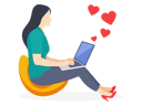 پیش‌نمایش فایل woman-send-love-mails-9641177 از پک متفرقه