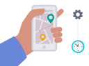 پیش‌نمایش فایل mobile-with-track-route-app-9640634 از پک متفرقه