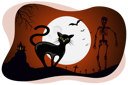پیش‌نمایش فایل black-cat-and-man-skeleton-2761967 از پک هالووین