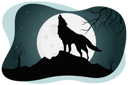 پیش‌نمایش فایل black-wolf-howling-2761965 از پک هالووین