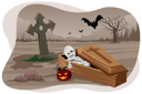 پیش‌نمایش فایل scary-mummy-coming-out-of-coffin-2761972 از پک هالووین
