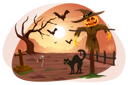 پیش‌نمایش فایل scary-pumpkinface-man-in-graveyard-2761953 از پک هالووین