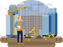 پیش‌نمایش فایل construction-site-worker-chatting-on-phone-4079070 از پک ساختمان‌سازی