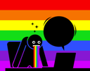 پیش‌نمایش فایل man-is-amazed-and-puking-out-rainbow-saliva-by-the-content-he-sees-from-his-computer-screen-1841704 از پک حباب