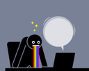 پیش‌نمایش فایل man-is-amazed-and-puking-out-rainbow-saliva-by-the-content-he-sees-from-his-computer-screen-1841705 از پک حباب