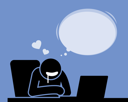 پیش‌نمایش فایل man-looking-at-a-computer-screen-while-drooling-all-over-his-mouth-1841710 از پک حباب