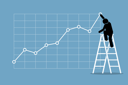پیش‌نمایش فایل businessman-climbing-up-on-a-ladder-to-adjust-an-uptrend-graph-chart-on-a-wall-1841745 از پک کسب و کار