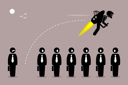پیش‌نمایش فایل businessman-flying-away-with-a-jet-pack-from-his-colleague-1841746 از پک کسب و کار
