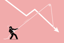 پیش‌نمایش فایل businessman-pulling-a-falling-arrow-graph-chart-from-further-dropping-down-1841731 از پک کسب و کار