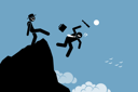 پیش‌نمایش فایل evil-man-kicking-down-his-business-partner-from-the-top-of-the-hill-1841738 از پک کسب و کار