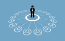 پیش‌نمایش فایل businessman-with-many-contacts-and-strong-business-network-1841802 از پک کسب و کار